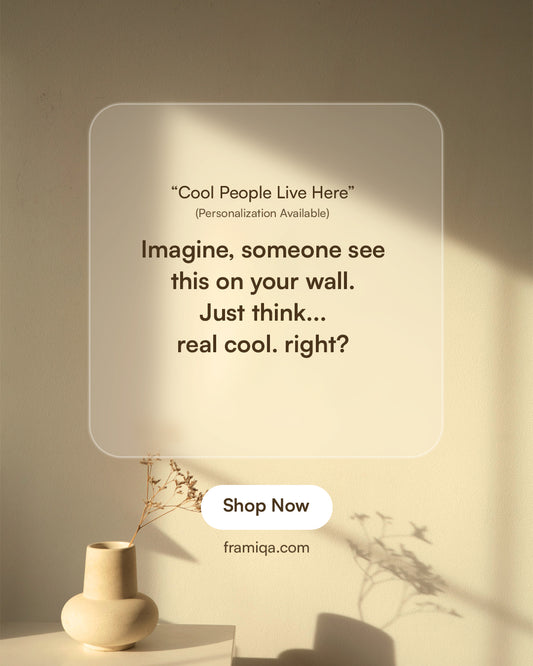 Decorative wall art with a quote on a neutral background | Modern Typography Wall Art