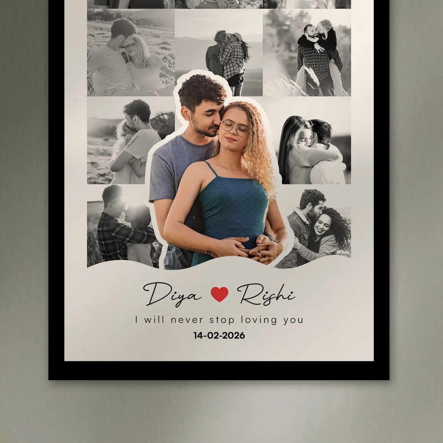 Forever Love - Customized collage photo gift for loved ones | Valentine's Day, Anniversary, Birthday (8x12, 12x18 inches))
