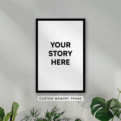 Custom memory frame designed for a personalised photo or collage by Framiqa