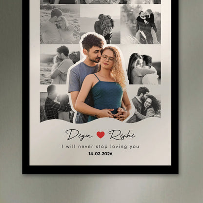 Forever Love - Customized collage photo gift for loved ones | Valentine's Day, Anniversary, Birthday (8x12, 12x18 inches))