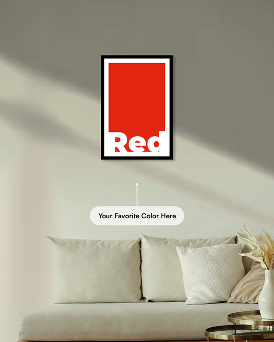 Red | My favorite color | Custom Text Wall Art
